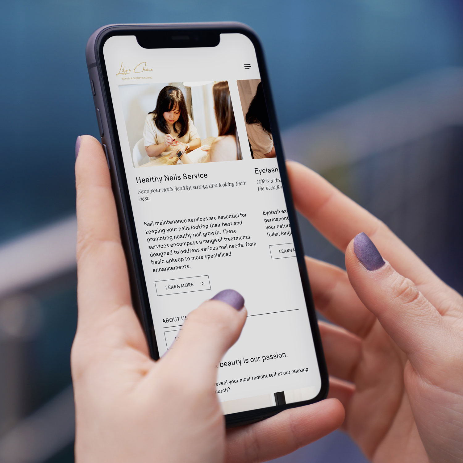 Mobile-first web design NZ example on smartphone