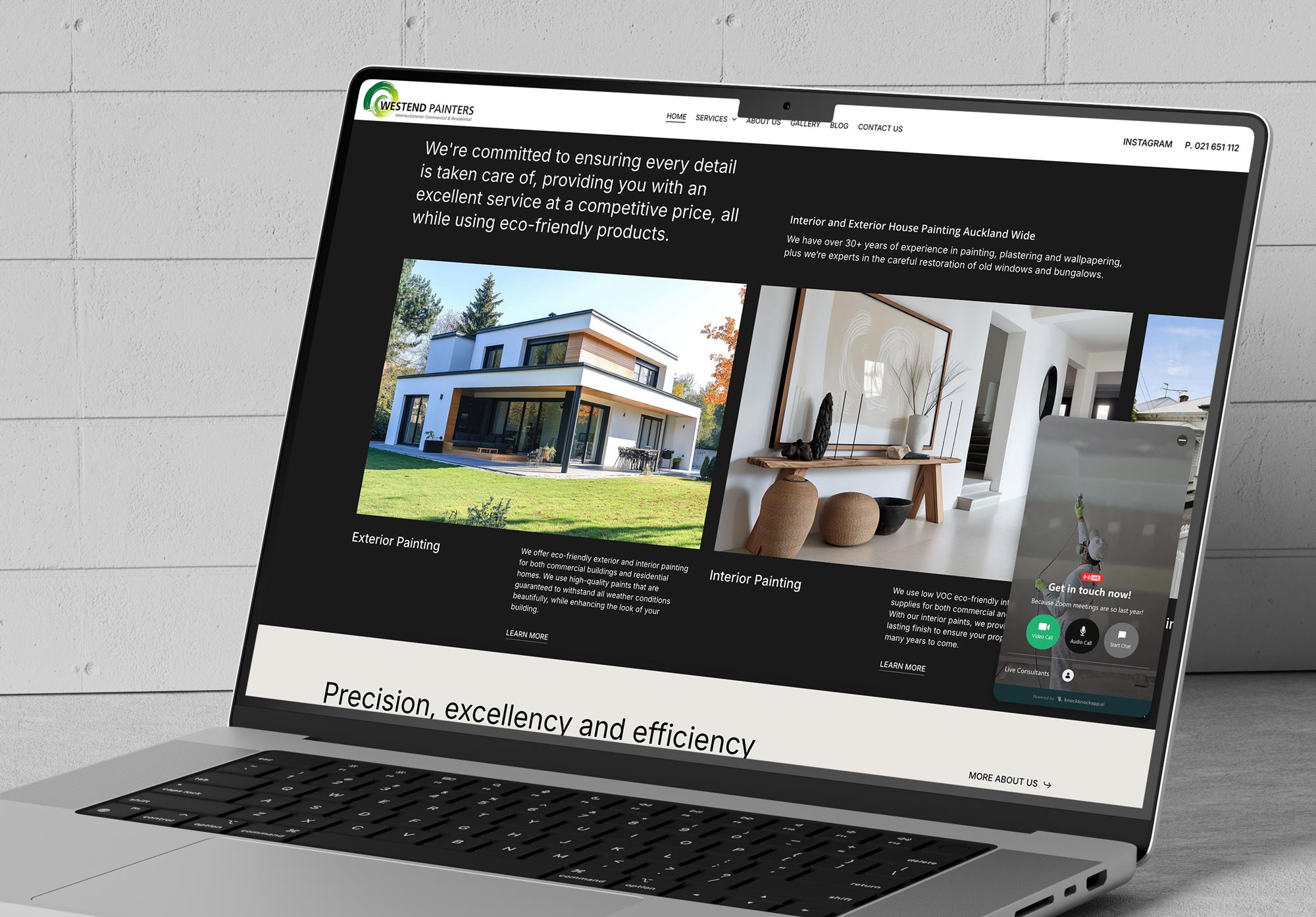 Interactive website design NZ with chatbot feature