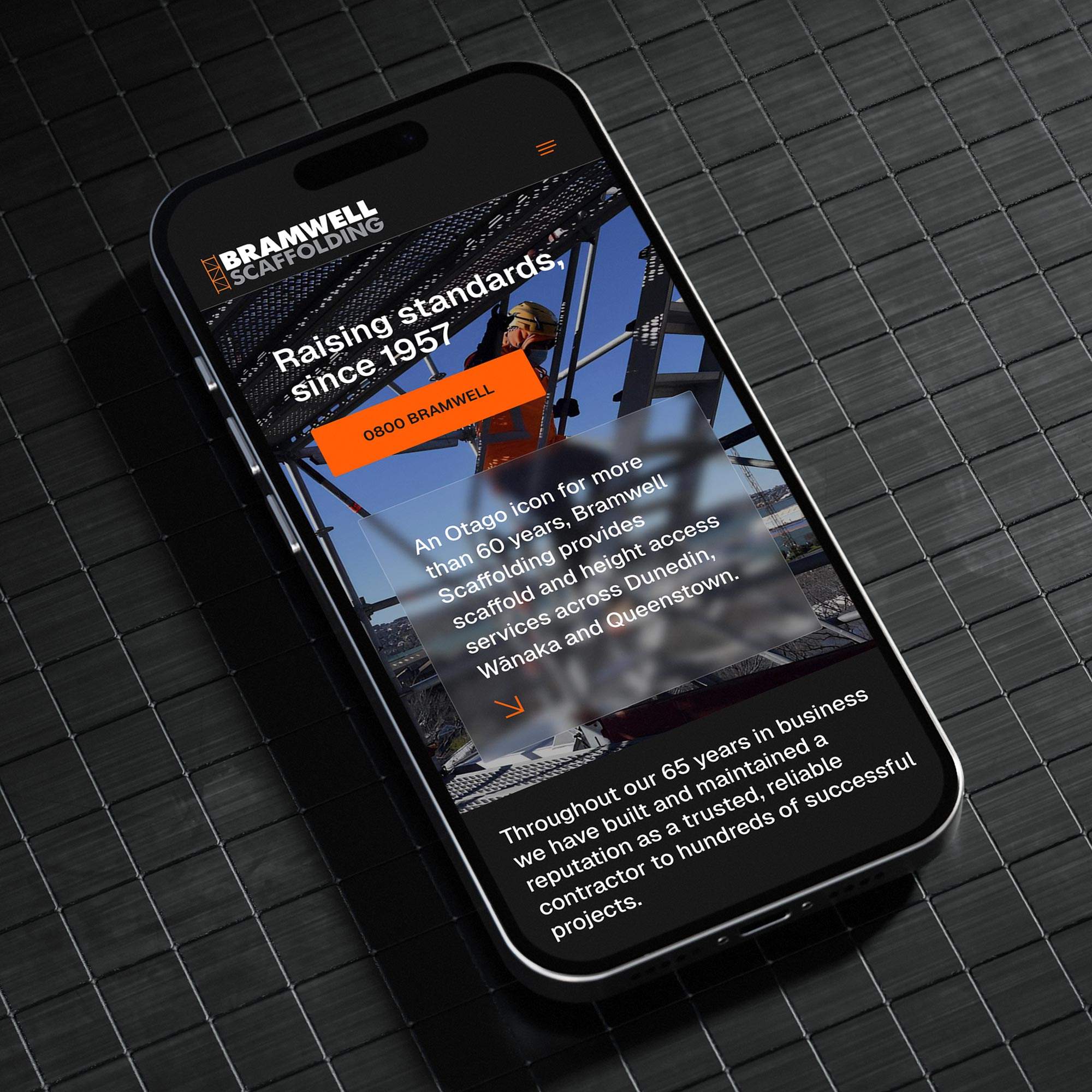 A scaffolding company in Dunedin - Bramwell Scaffolding website