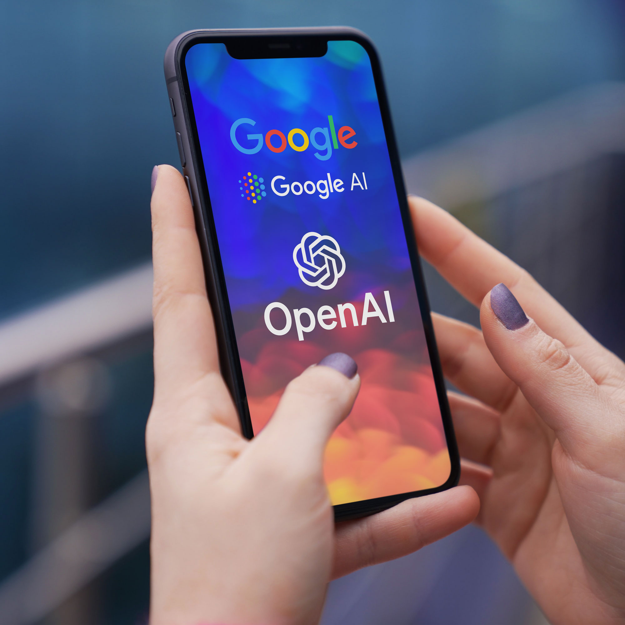 A business owner looking confidently at a screen displaying AI search results, showing how to adapt and succeed in the new digital landscape.